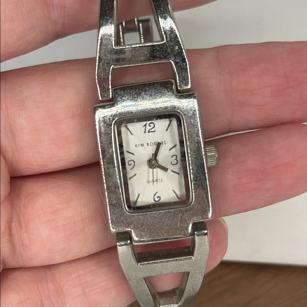 Kim Rogers Metallic Geometric Quartz Watch Untested lot W3